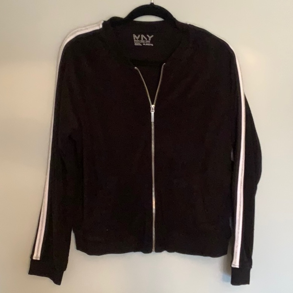 BLACK TERRY TOP/ JACKET MARC NEW YORK LADIES PERFORMANCE XL